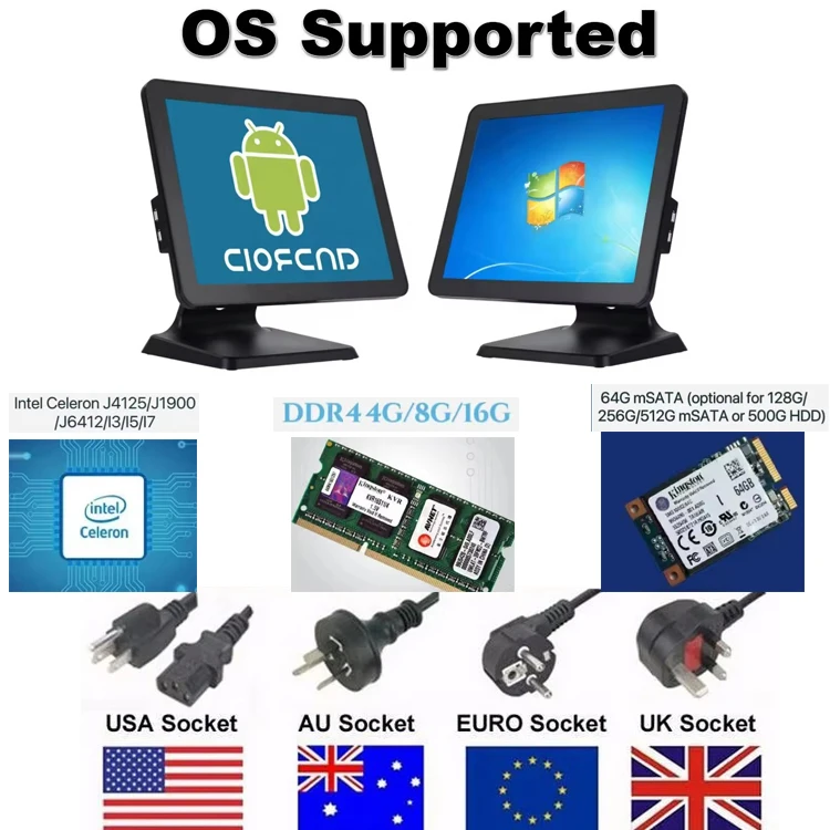 Wholesale Automatic Supermarket Computerized Cashier Payment Fiscal Cash Register Machine Pos System For Money