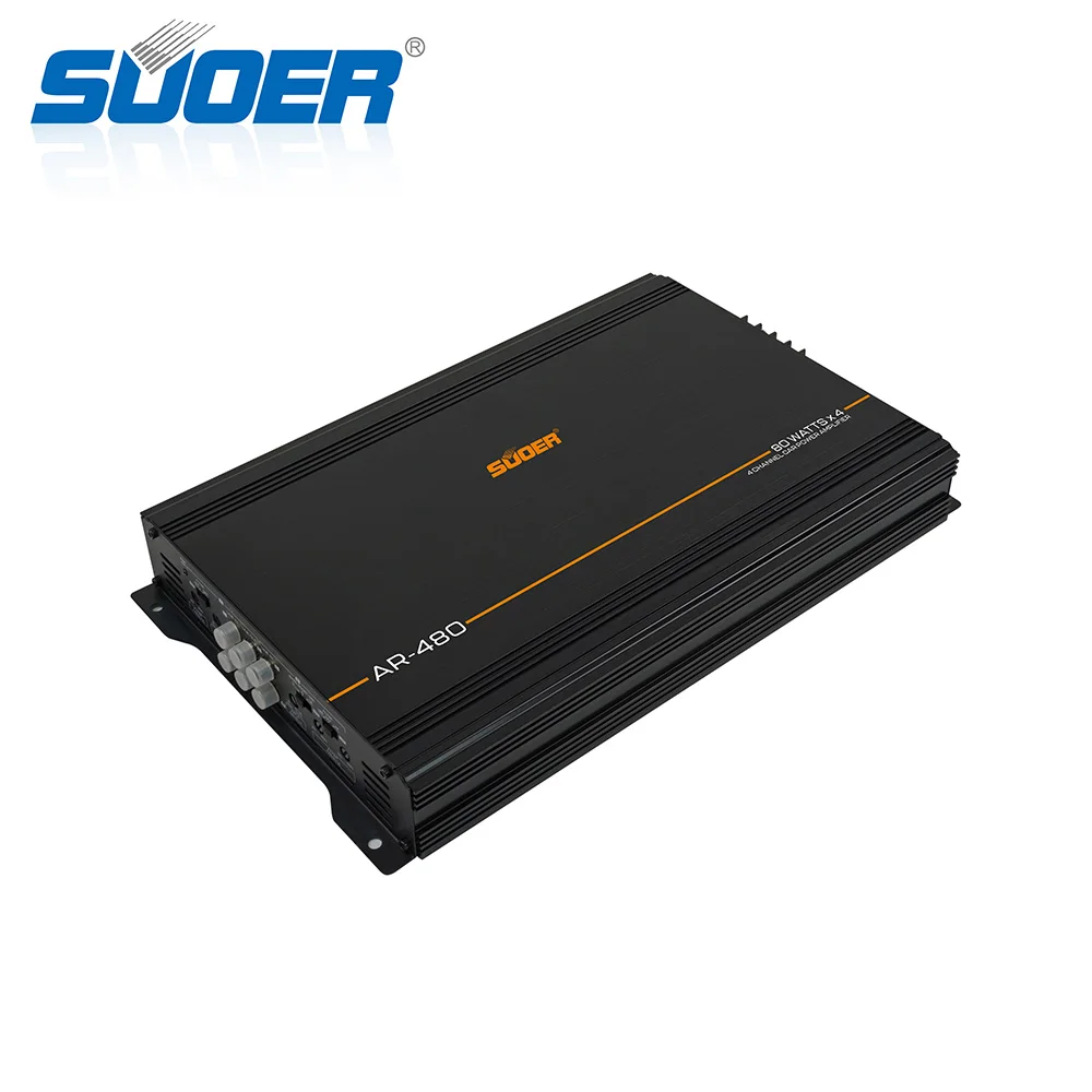 Suoer AR-480-B new design for 4 channel cool modern style car amplifier