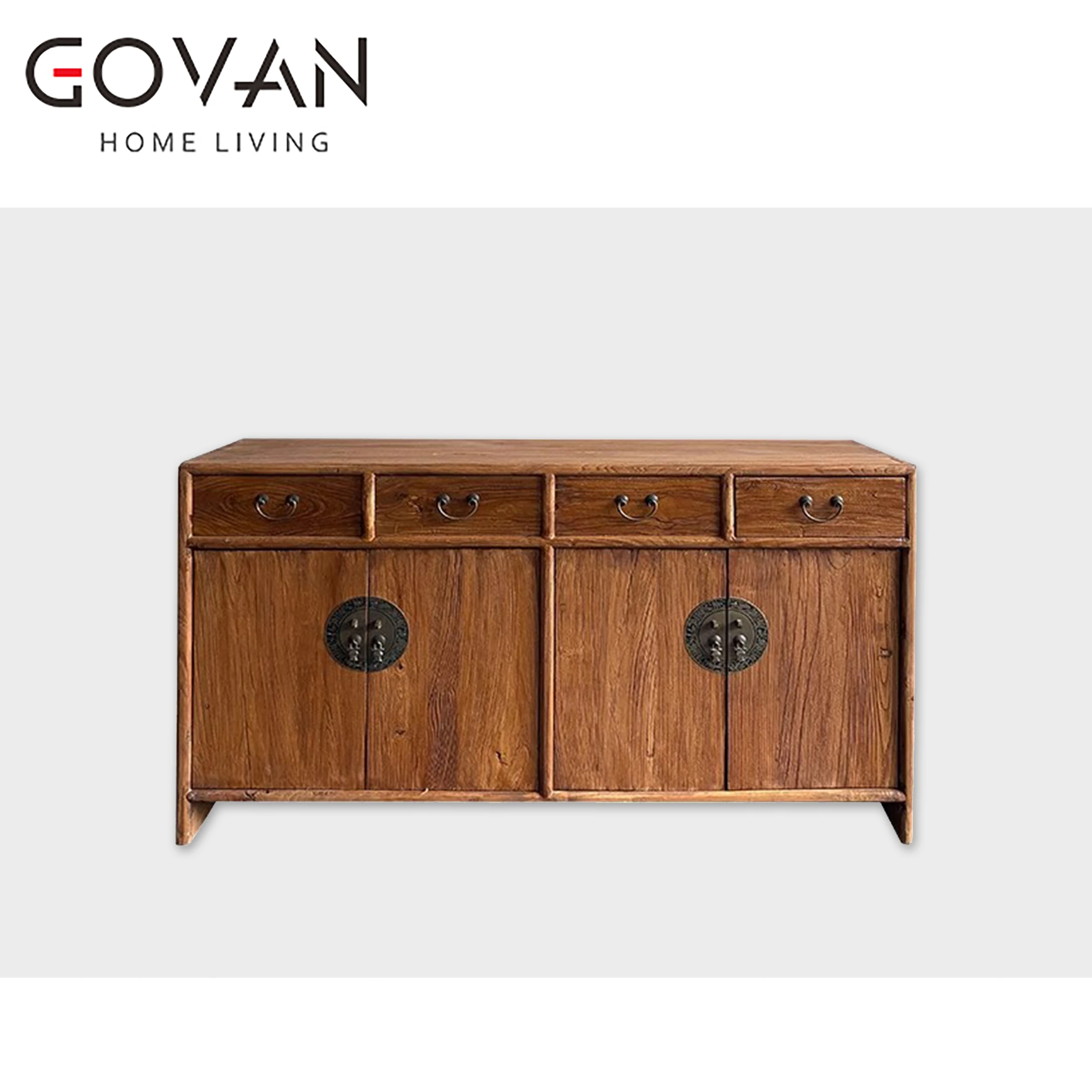 2024 Wabi Sabi Ancient Maple Wood Cabinet Quality Aged Wood Interior Furniture