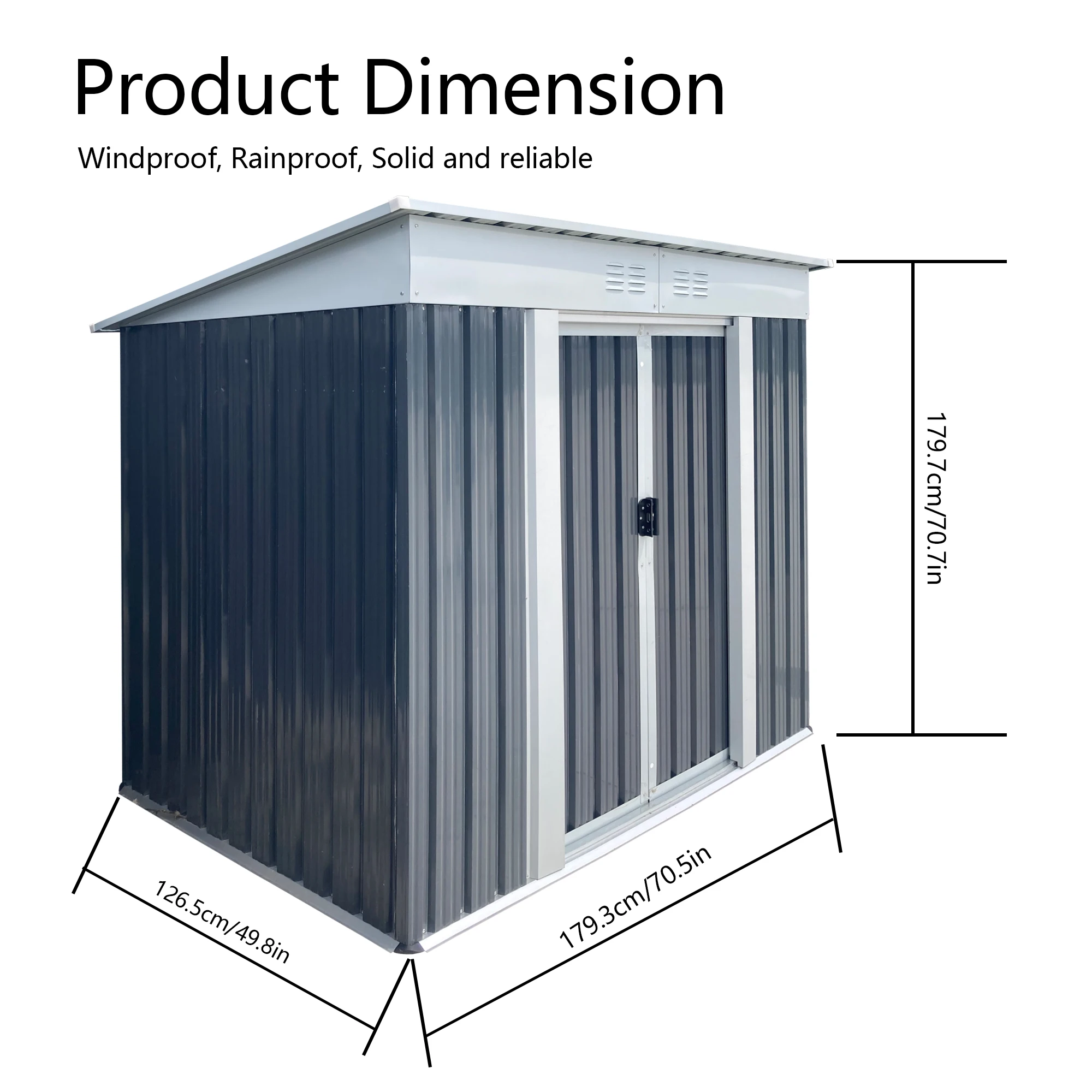 HUIDING  Simple Garden Tools Shed for  Sale Wholesale Metal Shed Storage Tin house with foundation
