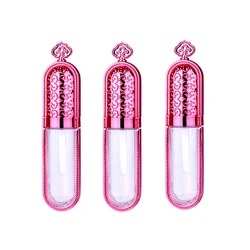 Frosted royal style crown cover luxury pink  lip gloss tube lip gloss tubes with wands