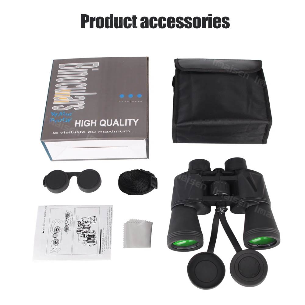 20x50 outdoor hunting bird watching sightseeing telescope HD professional large eyepiece high power binoculars