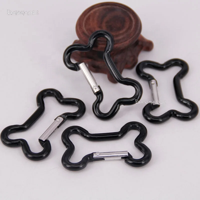 Dog Bone Shaped Aluminium alloy spring Hook for Carabiner