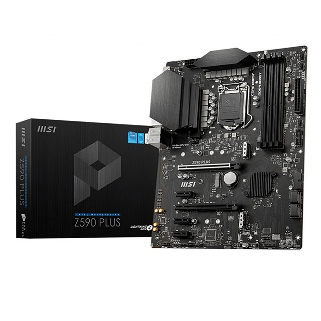 Материнская плата MSI Z590 ATX для компьютера поддерживает процессор 10700F 10900F