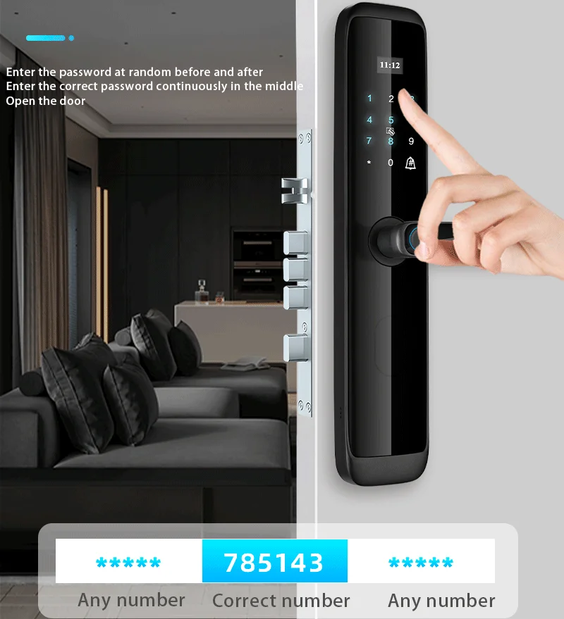 Welcomed sample order Fingerprint+password+key authorized biometric  fingerprint scanner  door lock with fingerprint amp digital