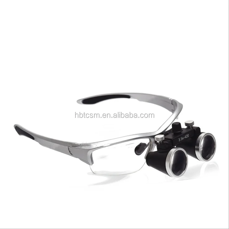 Dentists Magnifying Glasses dental loupes Zoom magnifier loupe lamp with led light