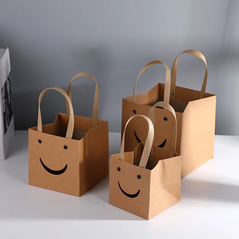 Bestyle customize logo recyclable handbag kraft paper shopping gift bags