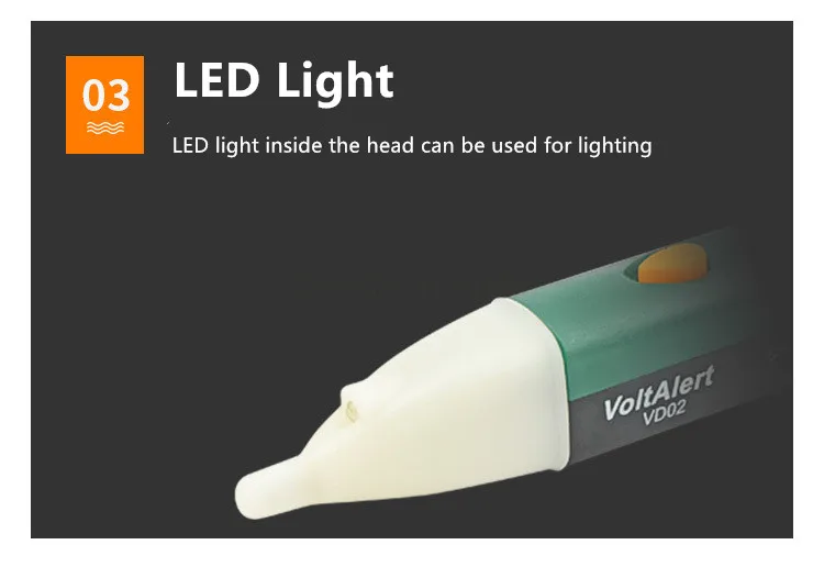 Safety Sound Light Alarm Intelligence Non Contact Electrical Test Pen With Induction Function