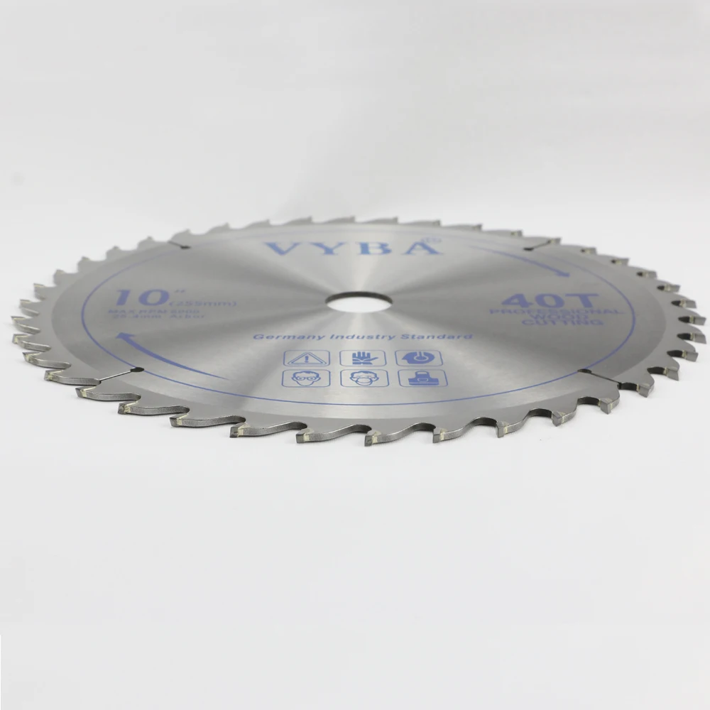  10 Inch 40T woodworking TCT circular saw blade wood carbide
