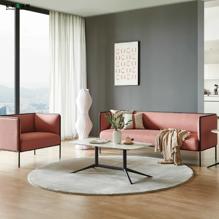 Commercial Sofa Reception Area Modular Fabric New Design I Shape Modern Office Sofa Sectional Sofa Set Office Furniture