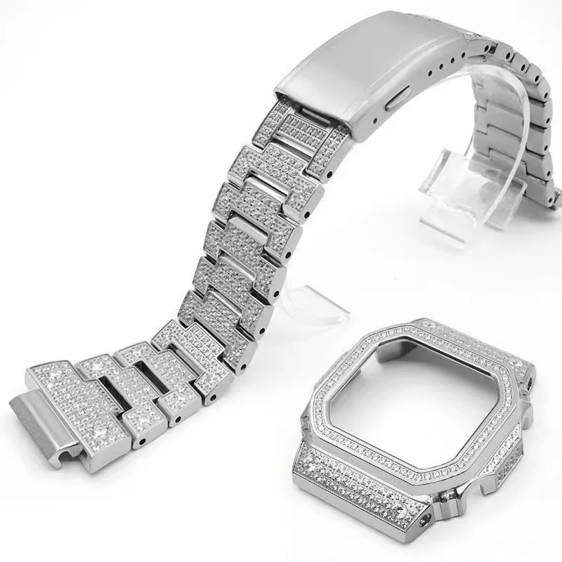 Wholesale Custom DW5600 DW-5600 5600 Stainless Steel metal Bezel case