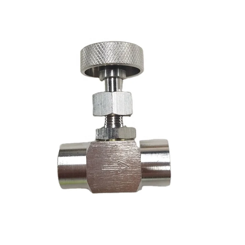 Латунь с никелированным 1/4 женский игольчатый клапан для сантехники пропановый манометр