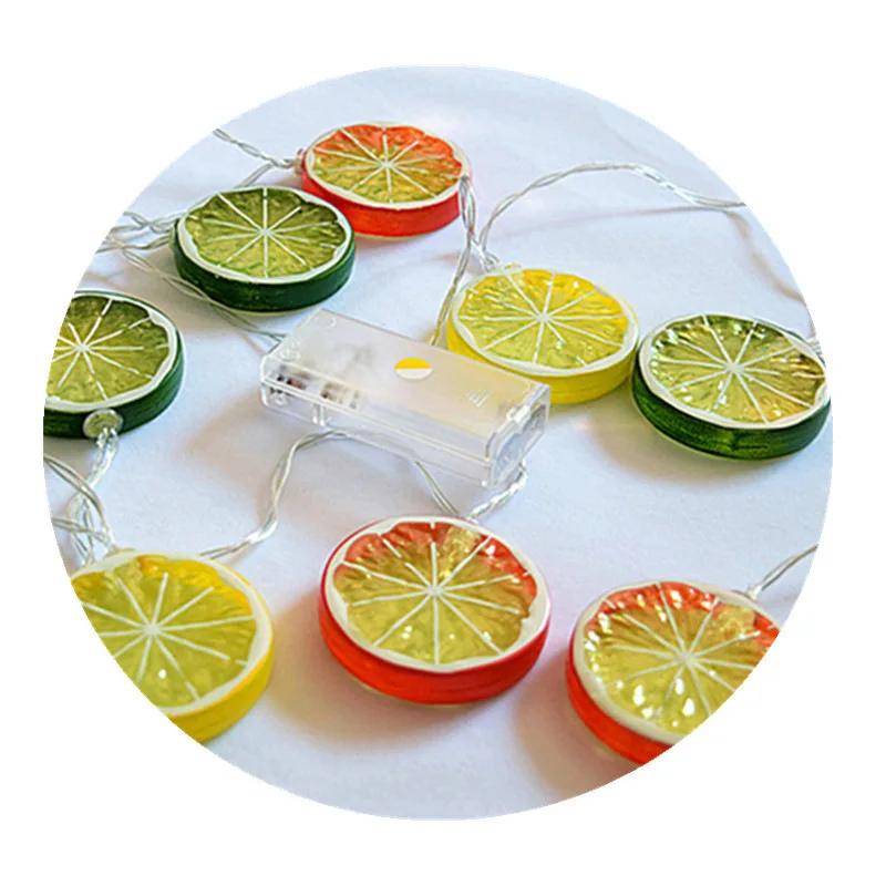 
Fruit Lemon Slice LED Light String Girl Heart Room Night Light Modeling Party Decoration Christmas Lantern 