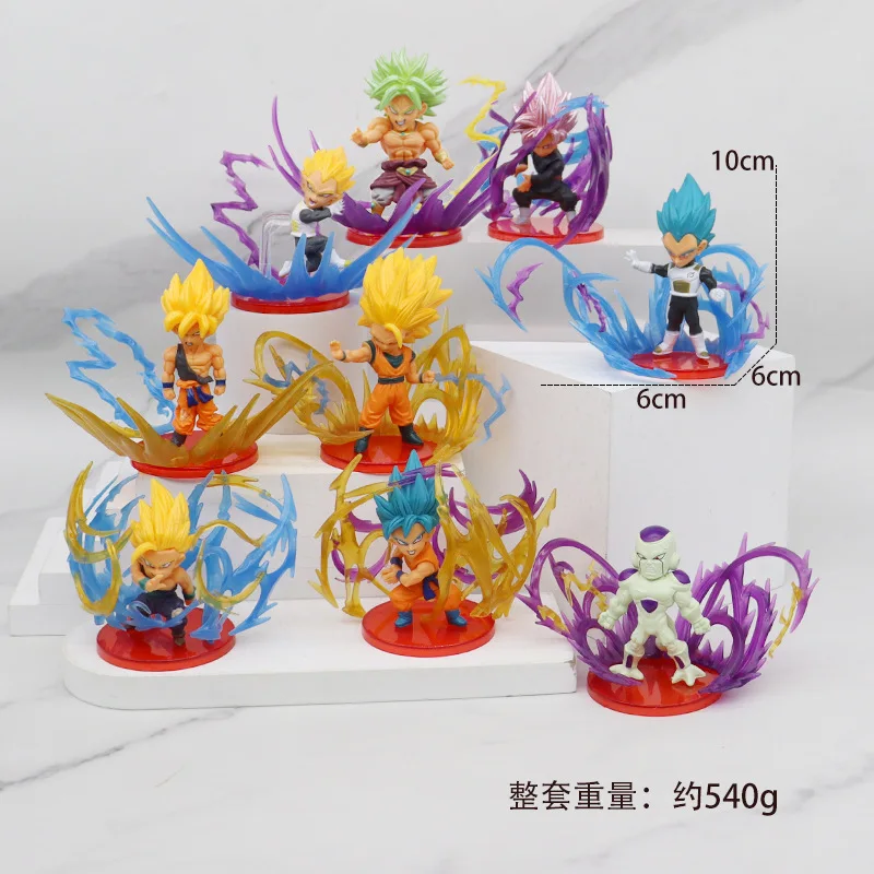 China factory direct sale japanese anime characters pvc toys anime dragon z ball figure 9 pcs set
