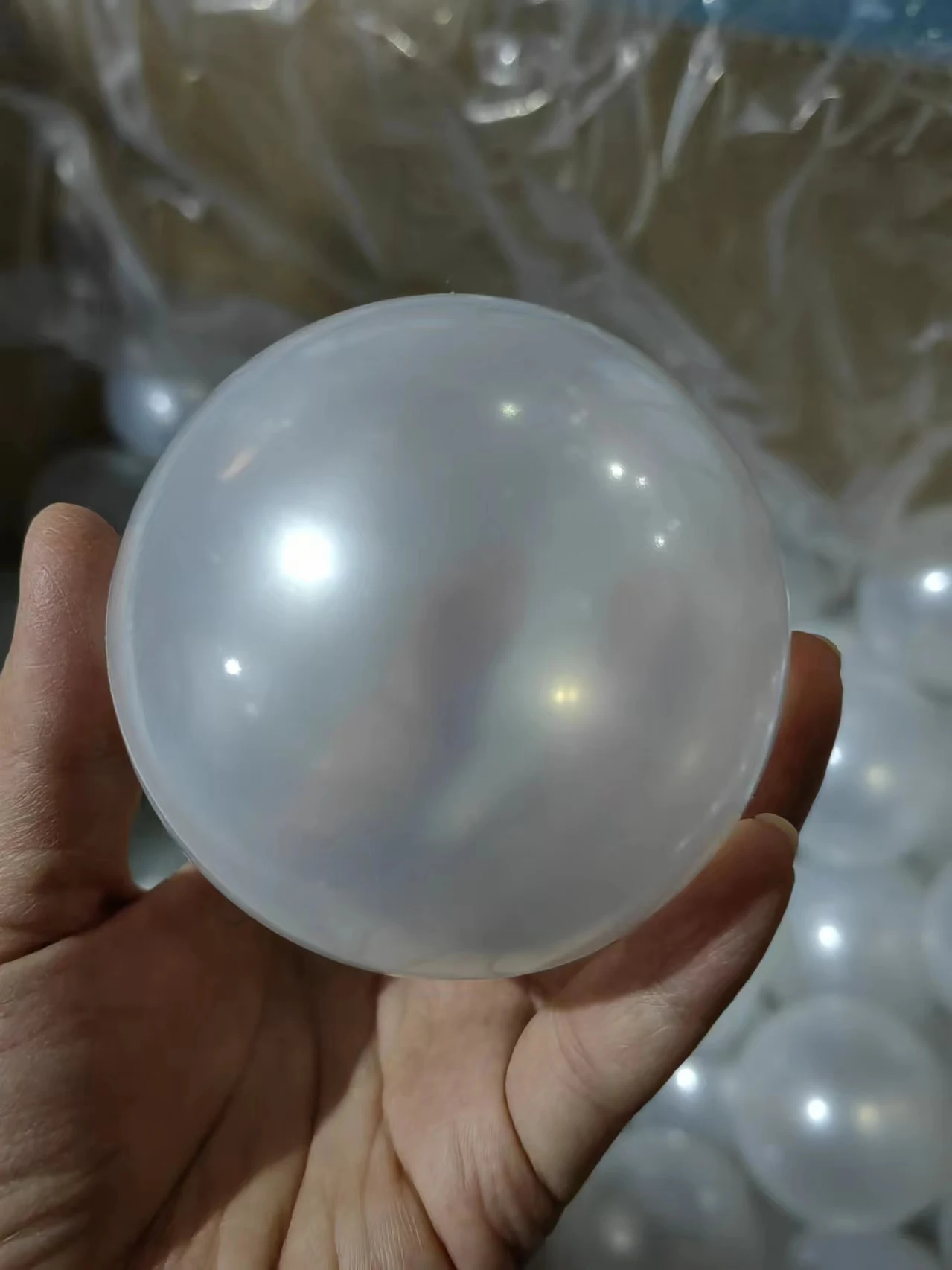 Durable 7cm 70mm Plastic Pearl Color Commercial Kids Bulk Soft Play Toy Ball Pit Balls For Kids