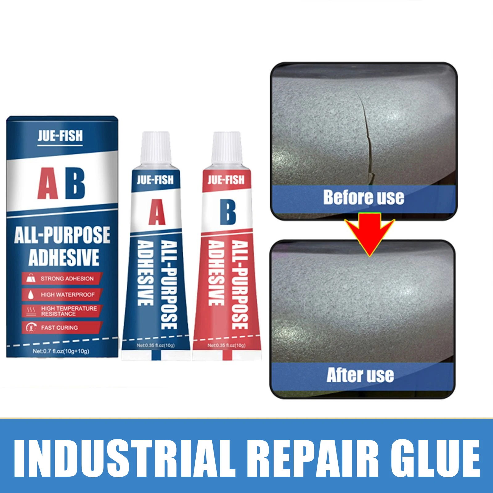 OEM AB Glue Industrial Quick-drying Glue Temperature Repair Metal Ceramic Rubber Glass Plastic Transparent  Welding Liquid Glue