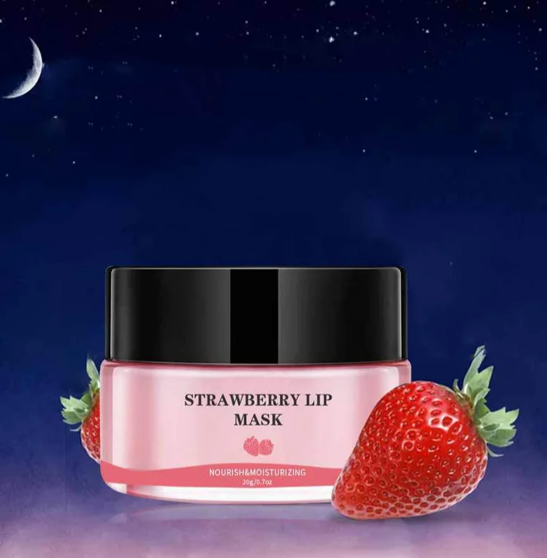 Private Label Natural Skin Care Strawberry Peach Orange Sugar Scrub Hydrating Collagen Lip Care Lip Sleeping Mask