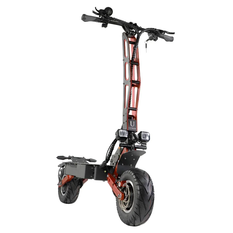 Portable Adult Electric Scooter Black Red Color 13 Inch Stable Wheel Tire For Sports