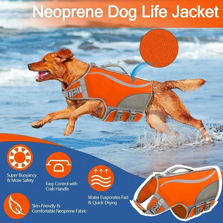 Factory wholesale professional custom neoprene pet dog life vest jacket