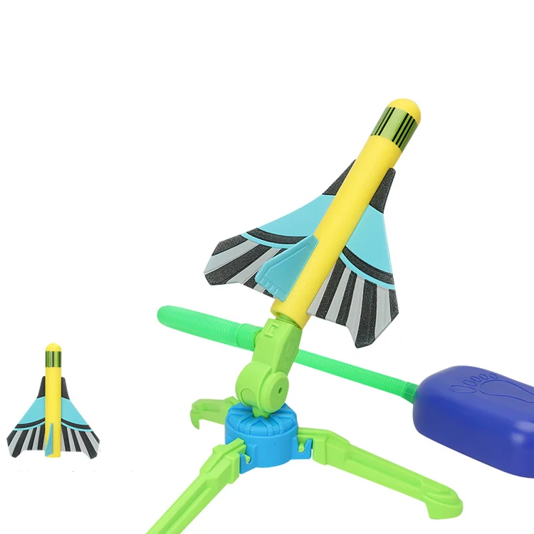 Outdoor Toys Flying Eva Foam Foot Pump Stomp Air Power Rockets Launcher Toys For Kids