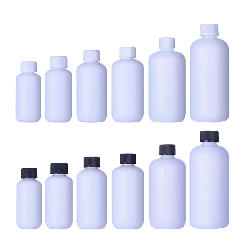 120 150 200 250 380 500ml childproof cap child resistant cap  round hdpe white cosmetic packaging Plastic bottle