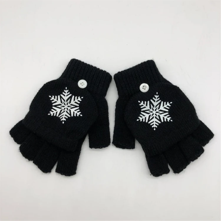 Горячая Распродажа, красные вязаные перчатки унисекс с напечатанным логотипом и вышивкой на заказ, акриловые вязаные перчатки с открытыми пальцами, вязаные перчатки без пальцев