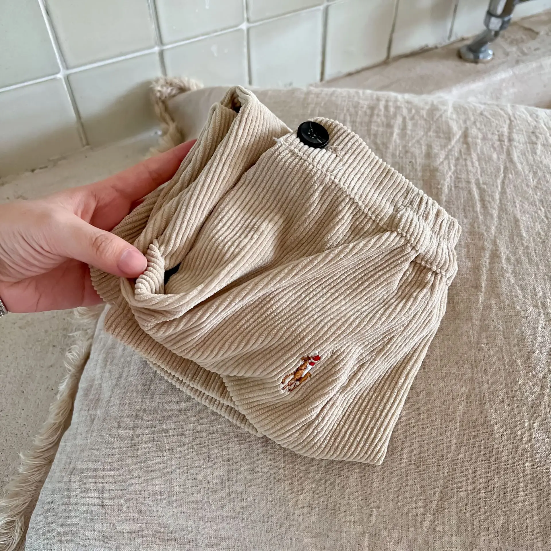 Winter Autumn Clothes Girls Trousers for baby boys harem pants toddlers thick warm fleece good Children Pants corduroy Kids