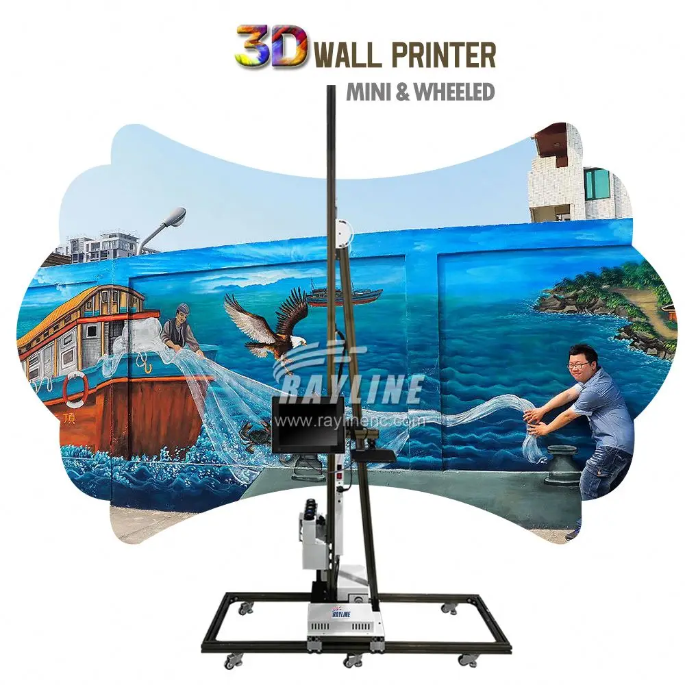 Wide Format Intelligent UV Printing Machines Industrial UV Wall Printer With Ricoh G5 G6 Printheads
