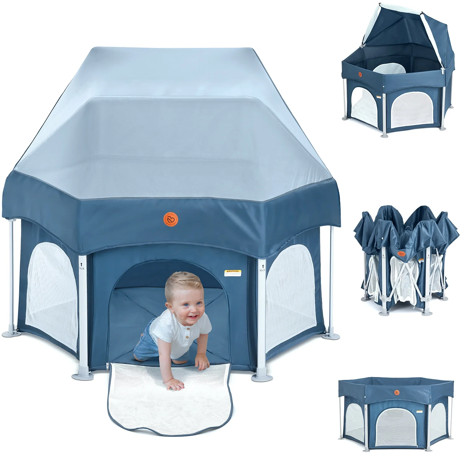 2023 New OEM foldable baby playpen Playyard for safe toddler play centers Baby amusement park outdoor portable other babi items