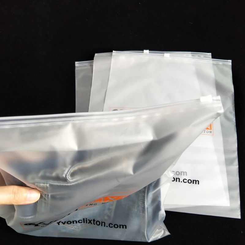 Guangzhou Packing Accessories Plastic Poly Bag Custom Print Zipper Shirt Packaging Plastic Bag For Swimsuit Hoodies Jeans