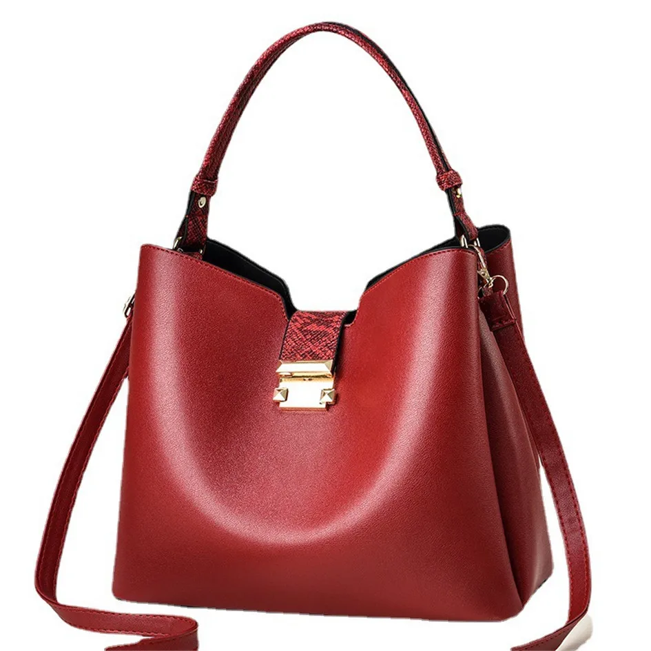 wholesale custom luxury shoulder tote pu leather office handbag fashion bag set handbags women bag