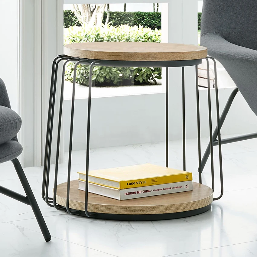 High Fashion Stainless Steel Living Room Round Coffee Table Furniture In Gold or Silver