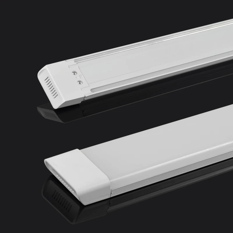 Led linear light fixture 2ft 3ft 4ft 5ft 8ft ceiling surface mounted LED Batten light/ flat led tube/narrow panel light CE RoHS