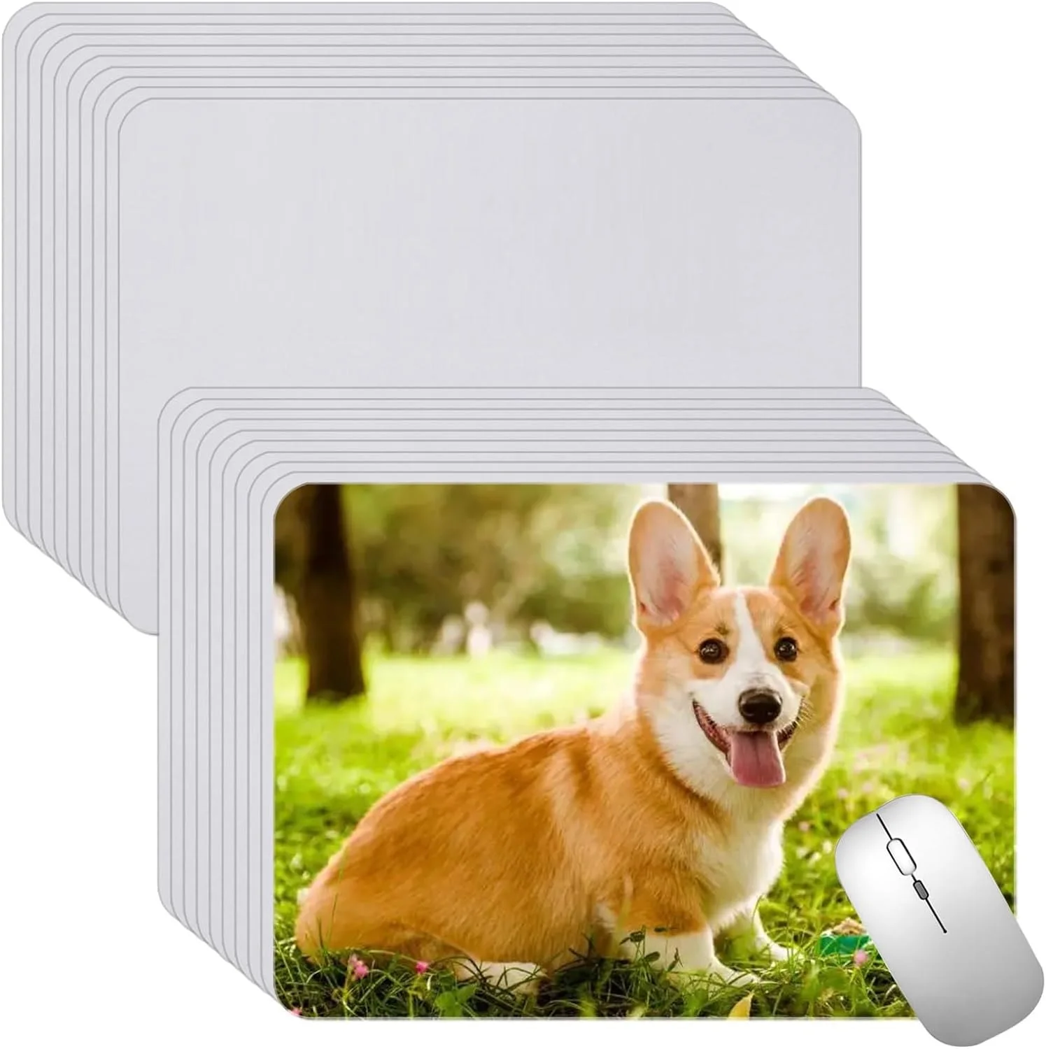 Sublimation Blanks Mousepad  Transfer Heat Press Printing Crafts Non Slip Bottom Sublimation Mouse Pad Blank Mouse Pad