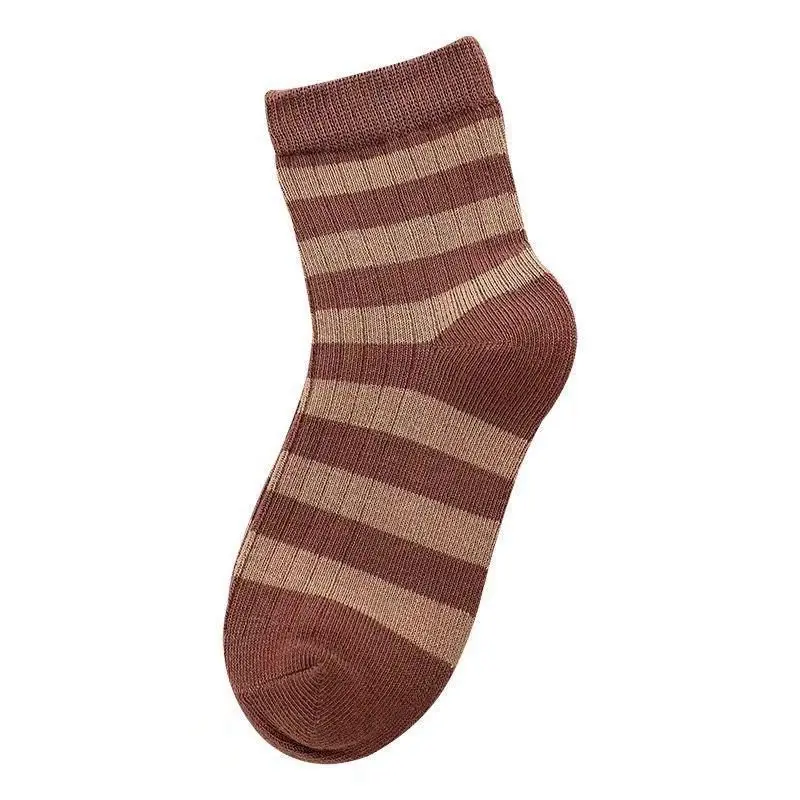 Low Price Sustainable Customer Logo Bamboo Cute Fiber Striped Children Men Socks