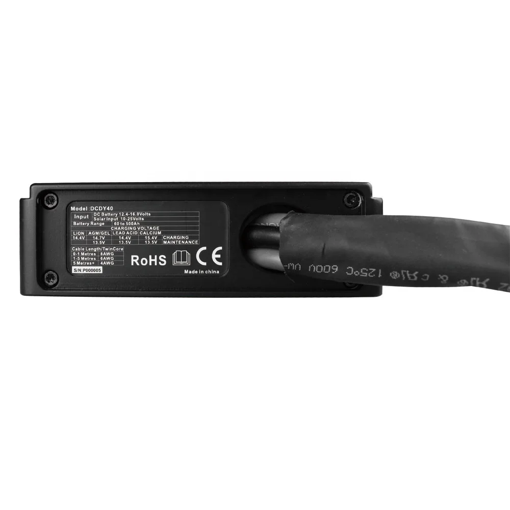 20A DC to DC On-Board Battery Charger for AGM, Gel, Calcium, LiFePO4, VRLA Battery with Multi-Stage Charging with MPPT