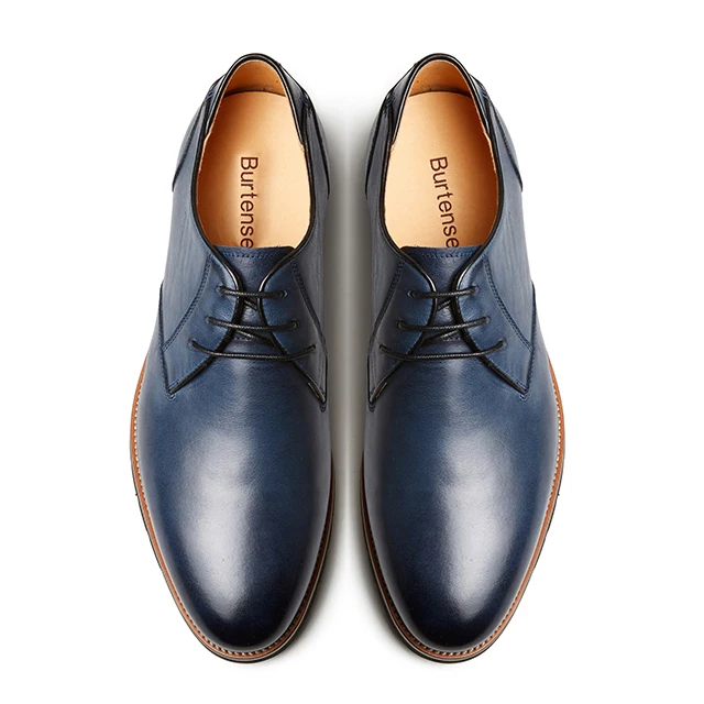 Guangzhou factory men casual leather shoes cowboy blue office formal party shoes men