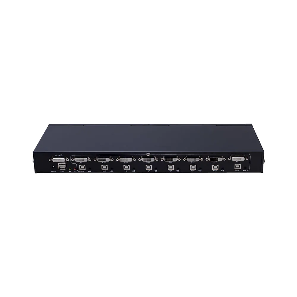 Provided OEM ODM 1920*1200@60HZ Resolution Rack Mounted 8 Port DVI KVM Switch