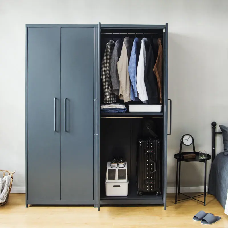 Minimalist steel clothes cabinet Household Wardrobe  iron storage cabinet Stainless steel wardrobe steel