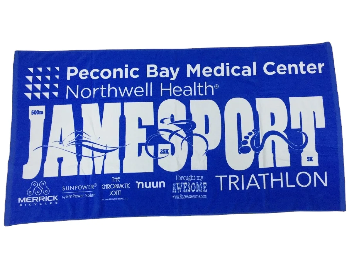 Custom Printing Logo Fitness Towel For Adult 100% Cotton  Printed Sport Gym Towel