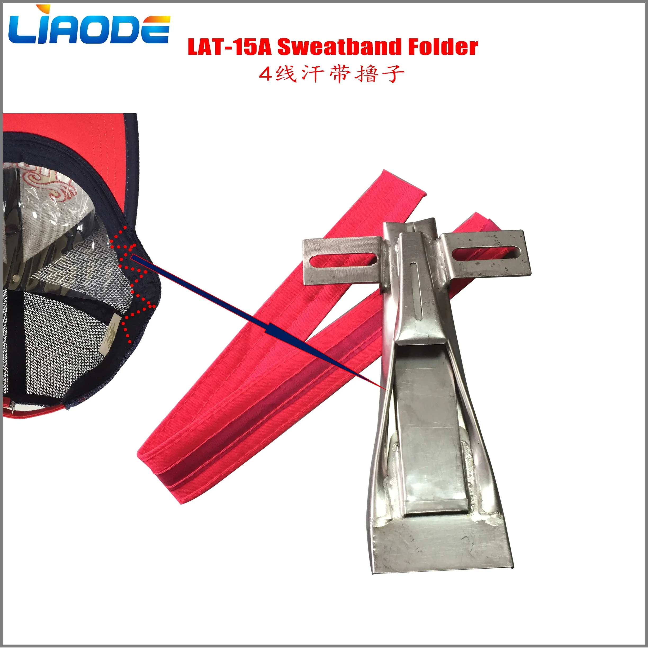 
LAT-15A Four needle sweatband making guide for baseball caps 
