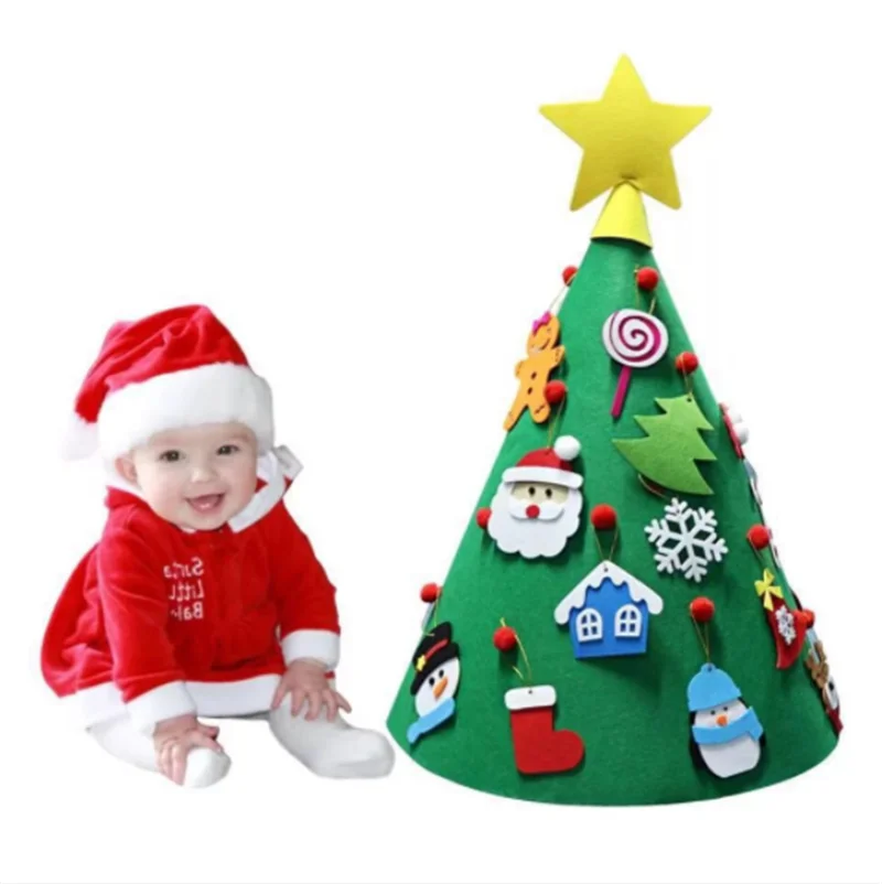 
handmade luxury collapsible mini felt christmas tree 