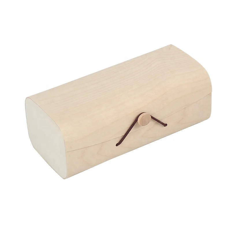 Custom design Wooden Tea Caddies Gift Box Large Cylinder Wood Wine Box