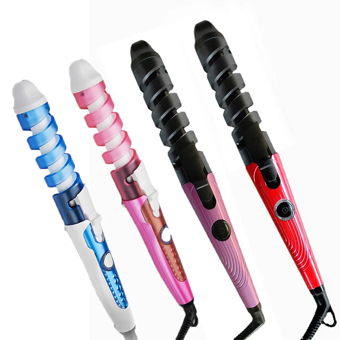 Hot Electric Professional Ceramic Big Barrel Wave Wand Magic Spiral Hair Curler Curling Iron