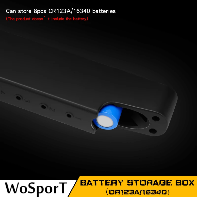 WOSPORT Battery Storage Box For CR123A/16340 Battery Portable Storage Box  Plastic Case