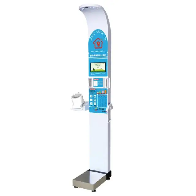 Self service health checkup kiosk body fat analyzer coin weight height bmi machine body composition analysis machine