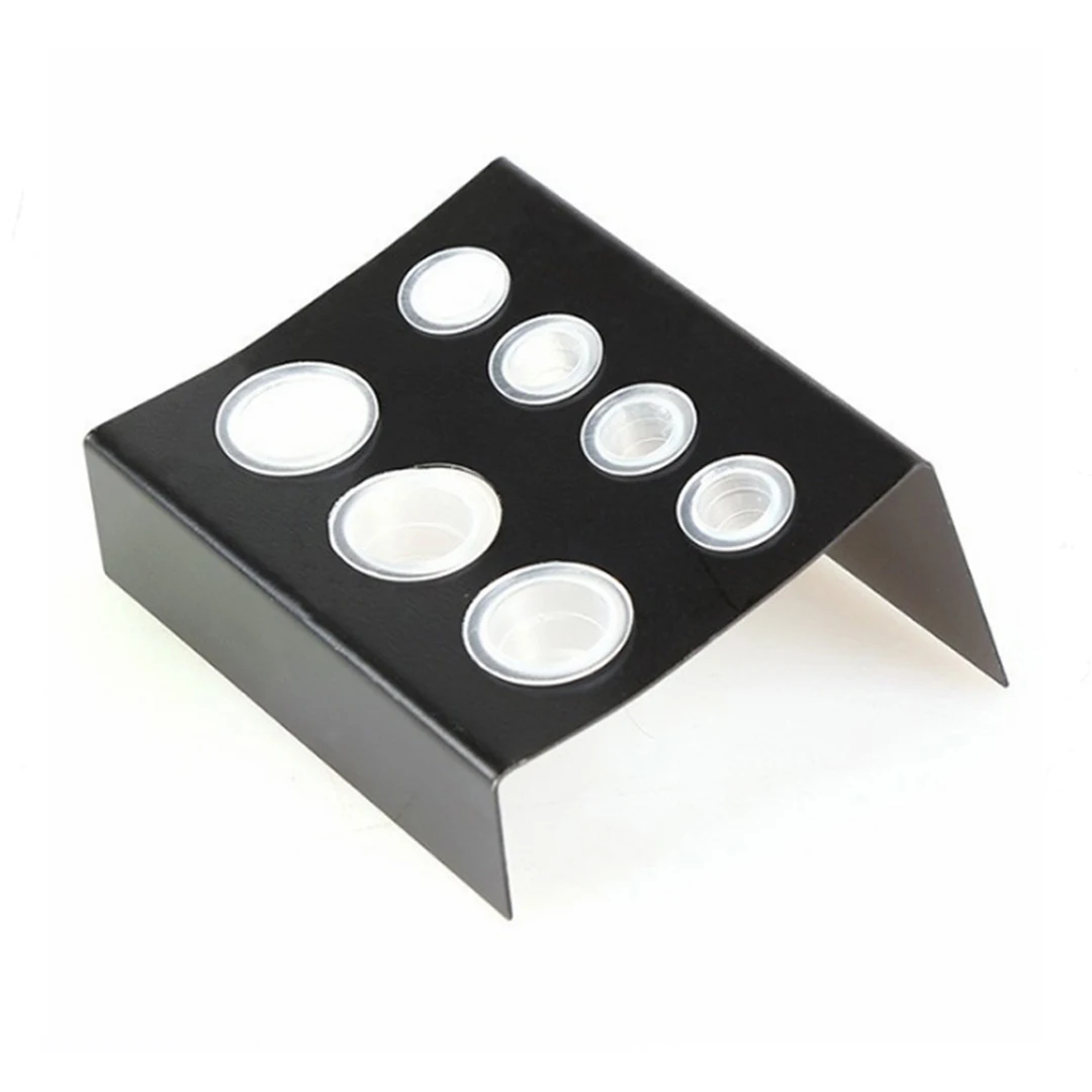 Black Stainless Steel Tattoo ink cup holder Shelf Stand 7 Holes Pigment Stand Tattoo Accessories Tool