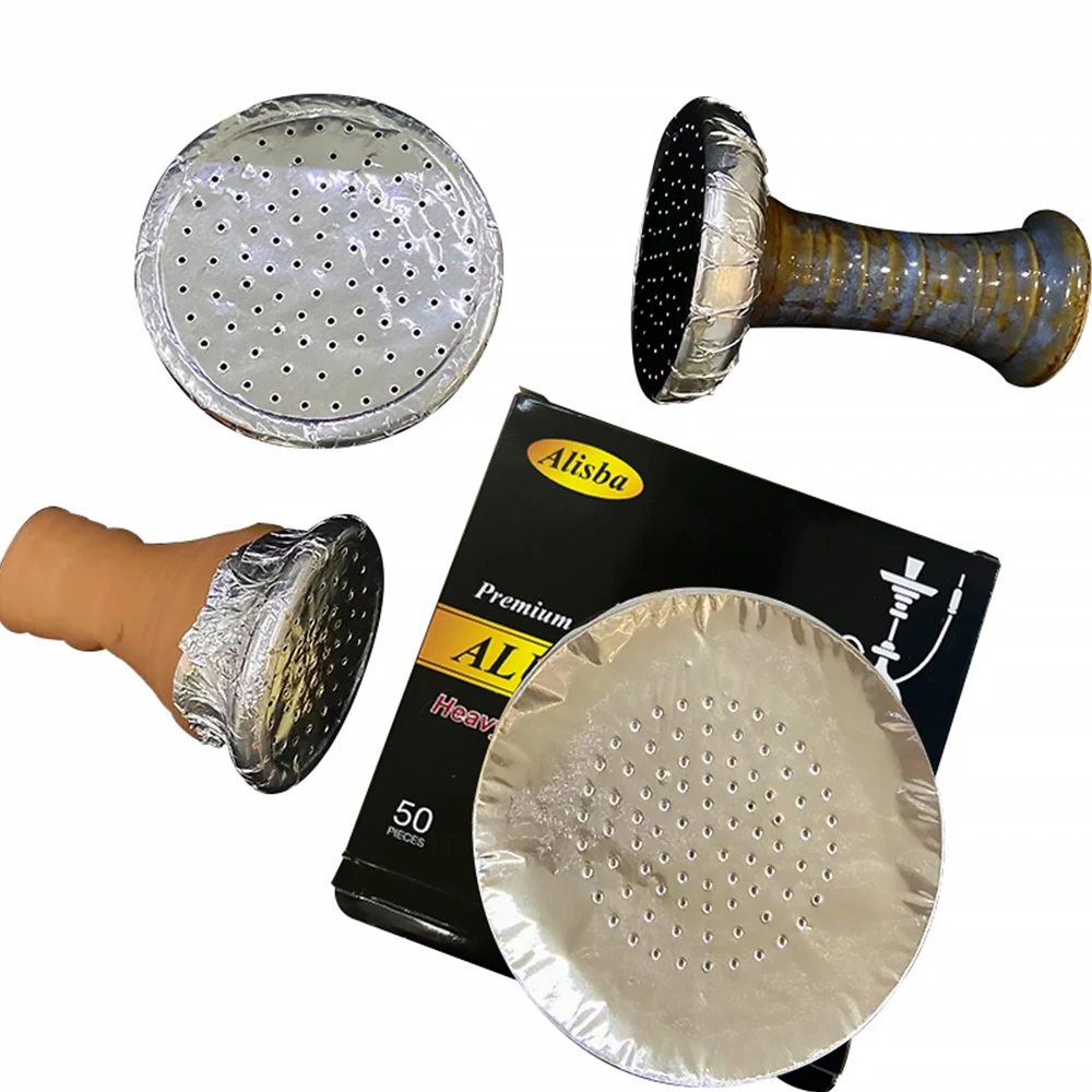 Customized Size High Temperature Resistant Food Grade Aluminum Foil Sheet For Hookah With Hole