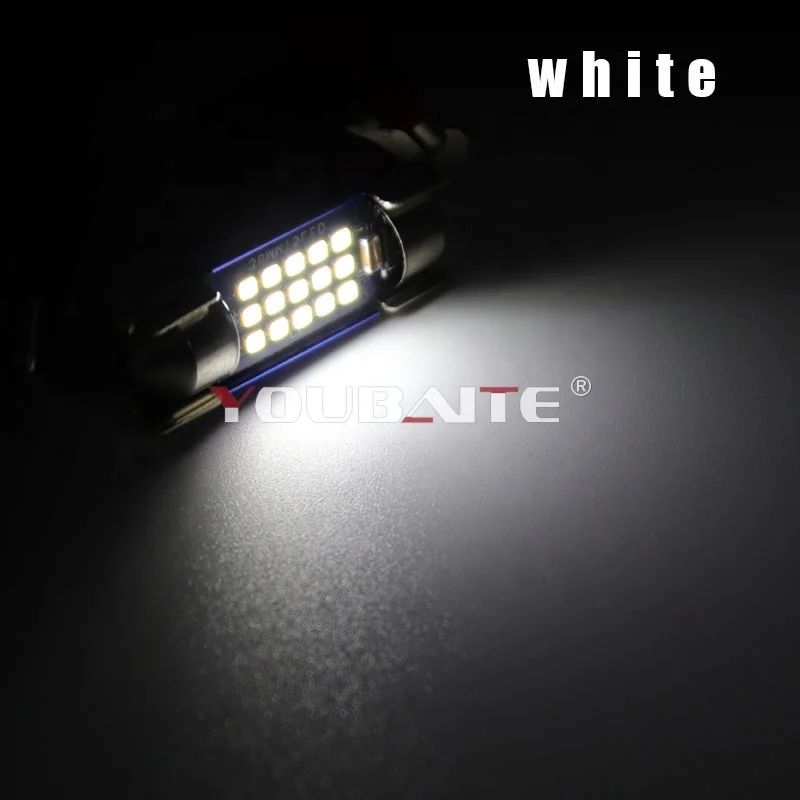 High Brightness Car Interior Light Bulbs / Car Interior Dome Led Lights 12V Festoon 2016-12smd Canbus Reading Light
