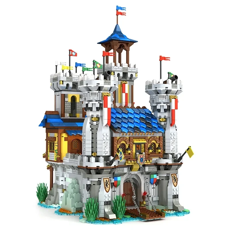 Reobrix 66006 Medieval Town Lion King Castle Model Bricks MOC 2722pcs City Street View Building Blocks Toys for Kids